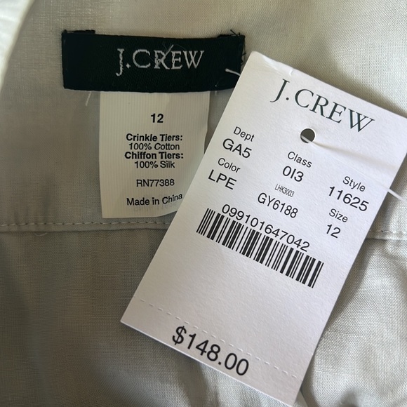 J. Crew Tiered Ruffled mini skirt Size 12 NWT - Picture 5 of 6